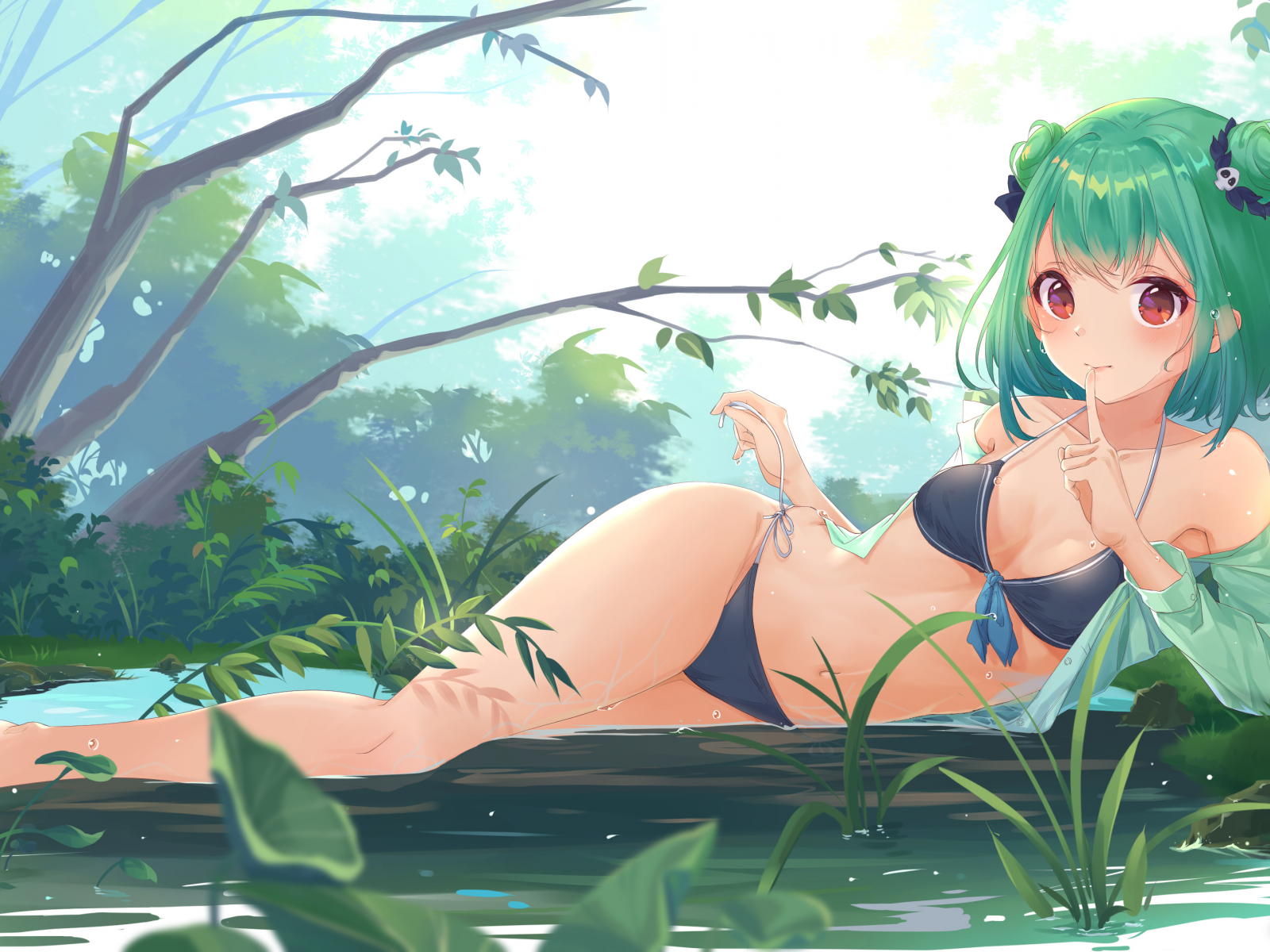 anime, girl, swimsuit, sexy