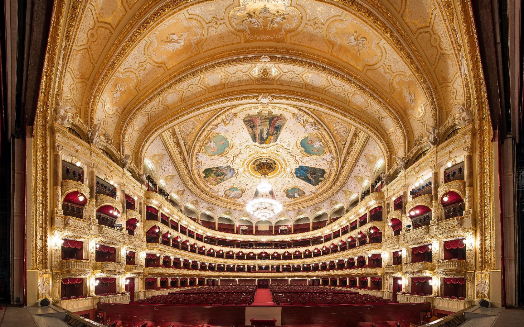 interior, opera, chandelier, hall