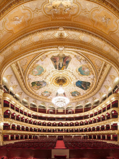 interior, opera, chandelier, hall