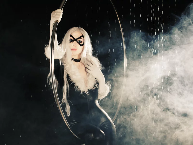 cosplay, girls, sexy, black cat
