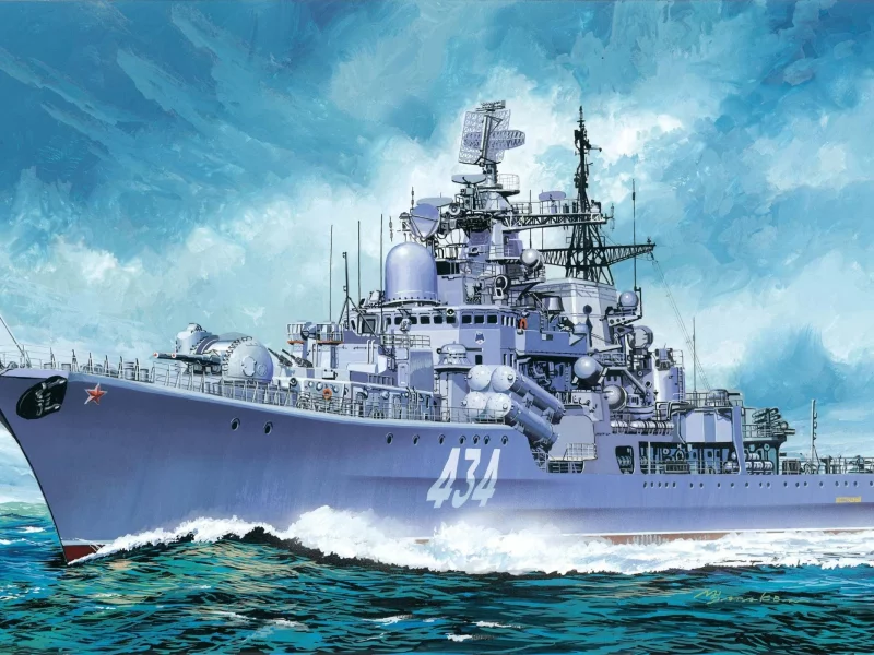 ship, warship, sea, drawing