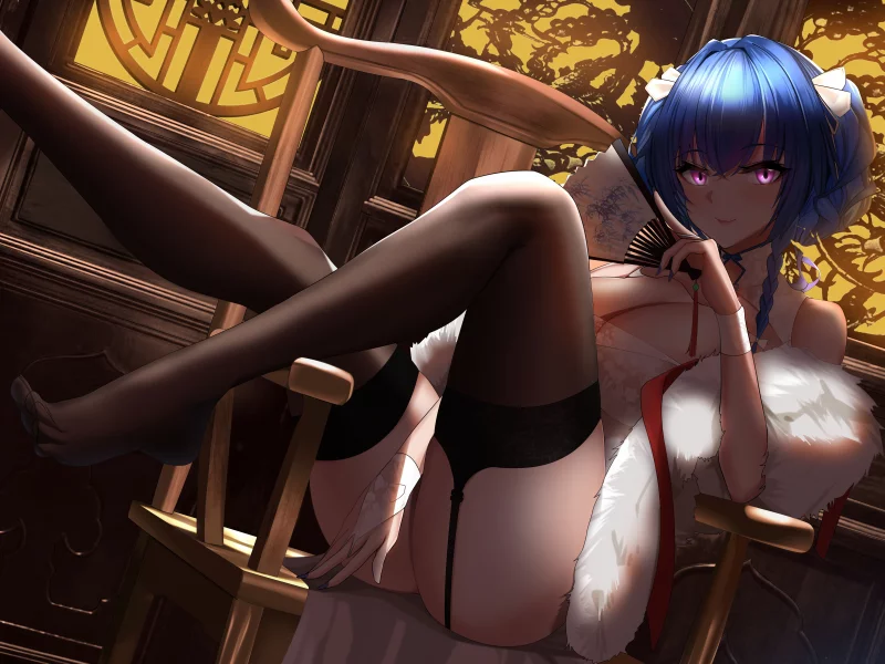 girl, sexy, cute, stockings, anime