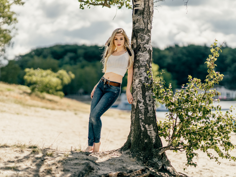 girl, beautiful, cute, blonde, jeans, longhaired
