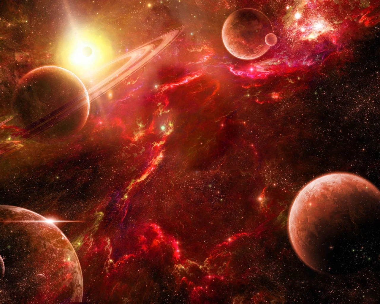 space, stars, planets