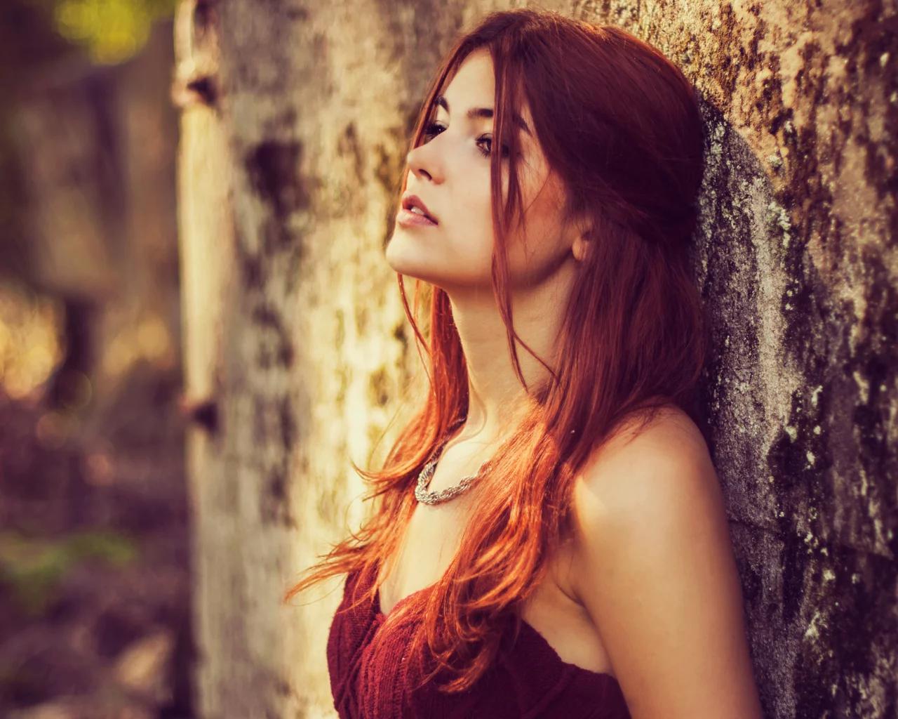 girl, beautiful, red head