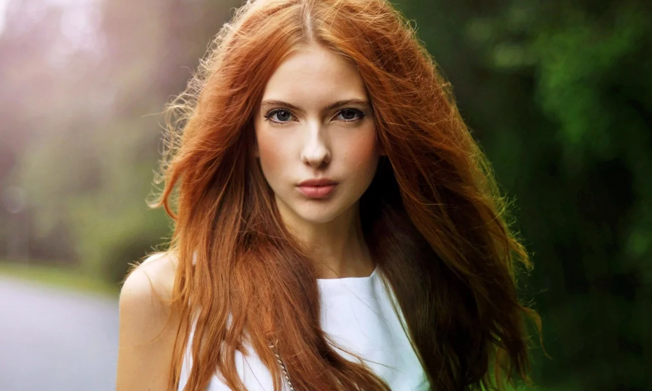 girl, beautiful, redhead, portrait