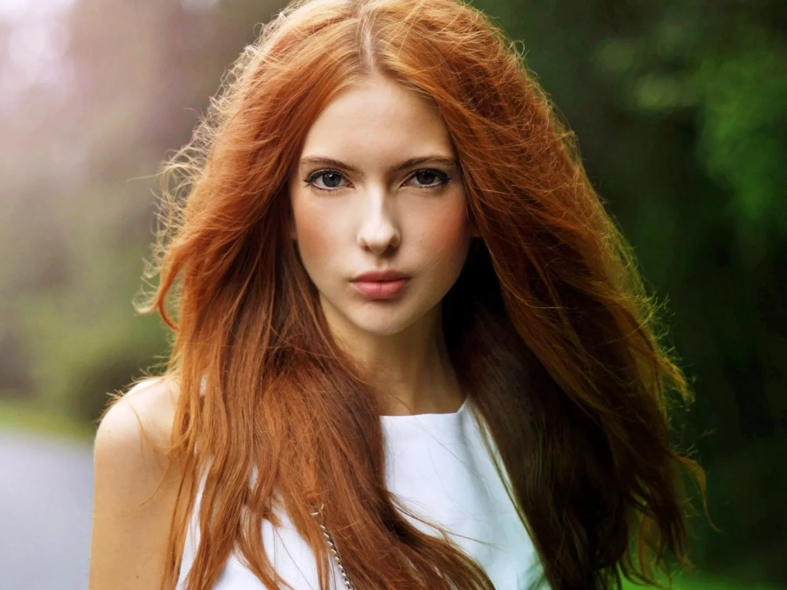 girl, beautiful, redhead, portrait