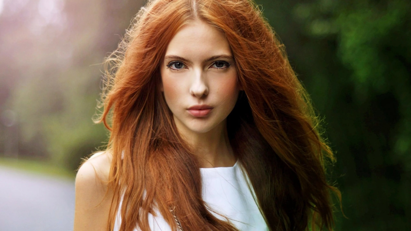 girl, beautiful, redhead, portrait
