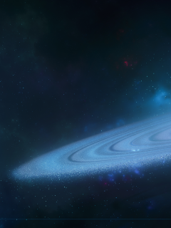 space, planet, stars, rings