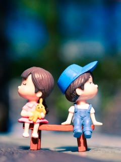 cute, couple, adorable, bench, bokeh, cute, pair, dolls