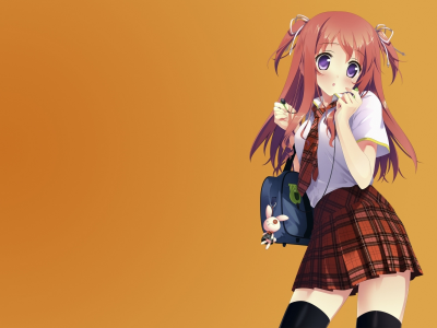 anime, girl, cute, skirt