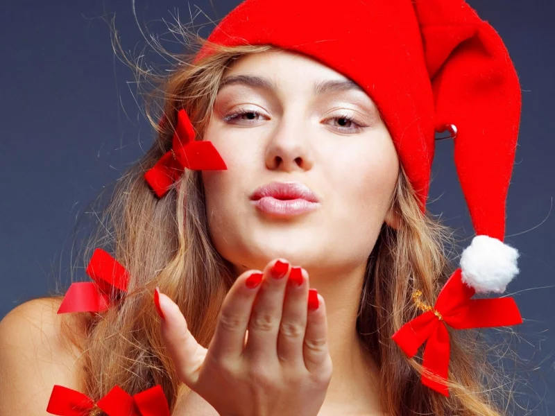santa girl, beautiful