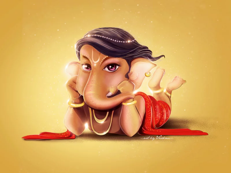 lord ganesha, little ganesha, ganapati, bappa, cute