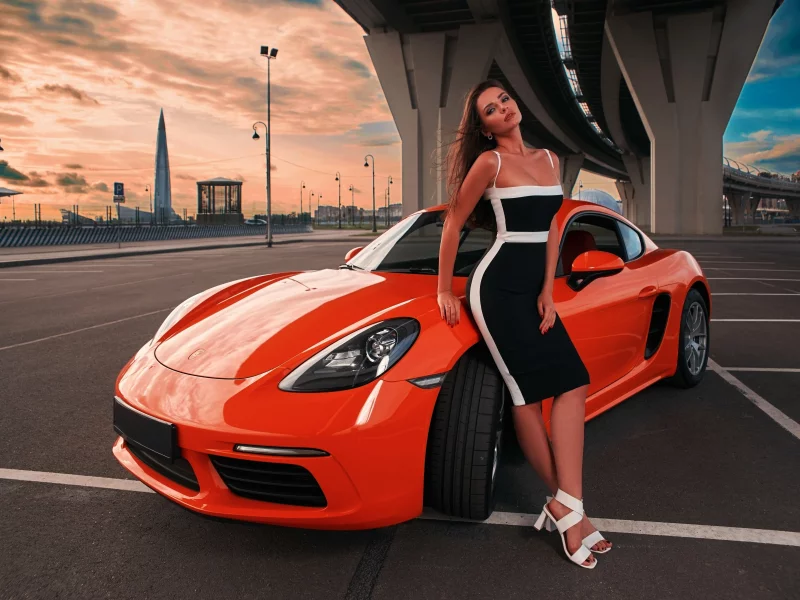 girl, beautiful, cute, dress, car