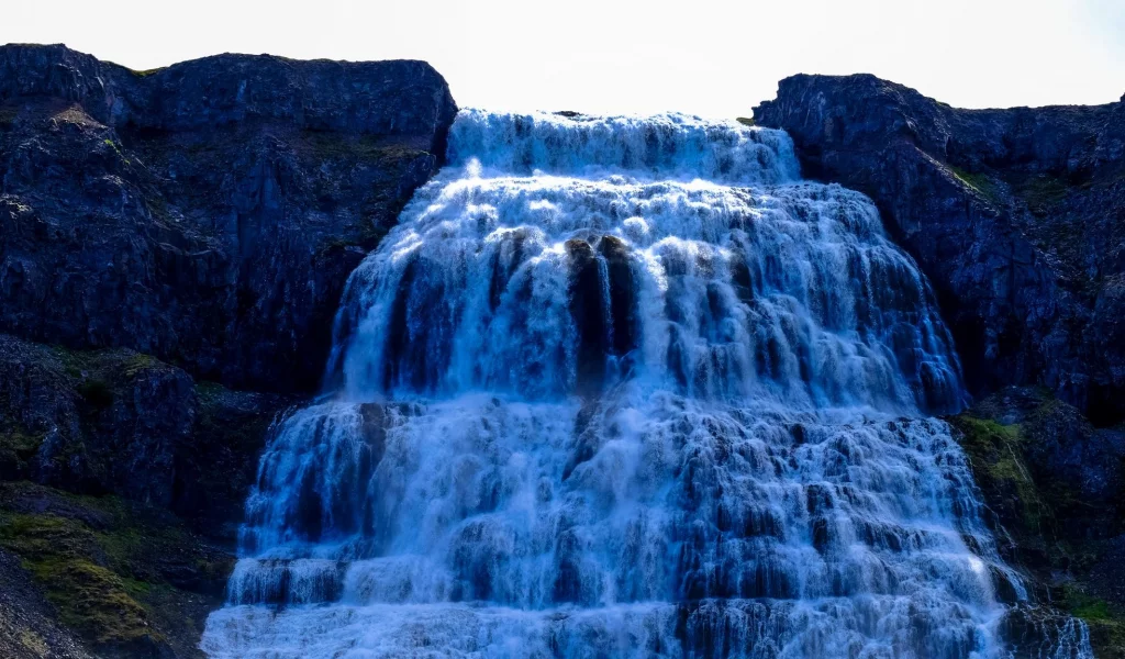 nature, waterfall, water