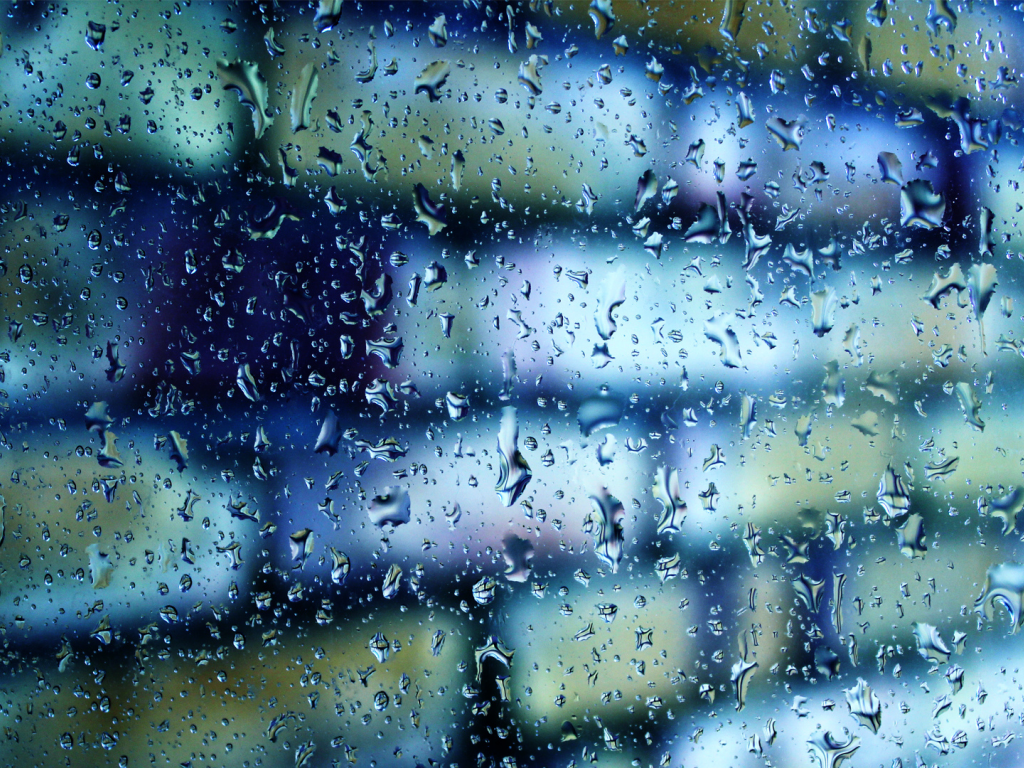 wall, brick, glass, water, drops