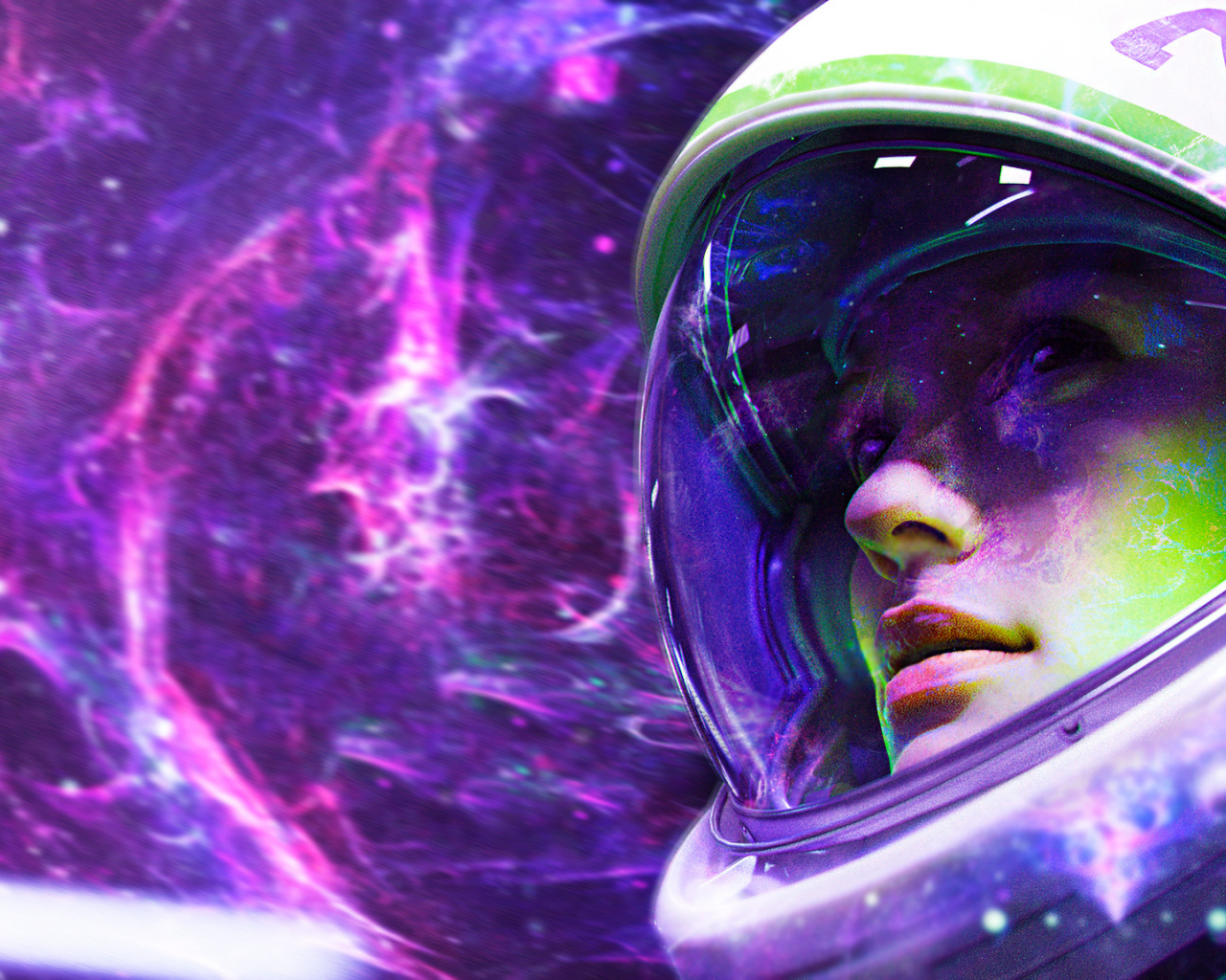 space, astronaut, girl