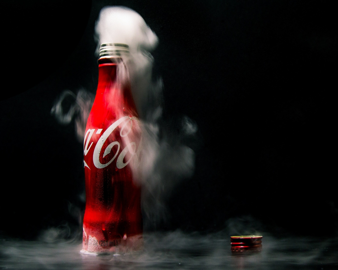 miscellaneous, bottle, coca cola, smoke