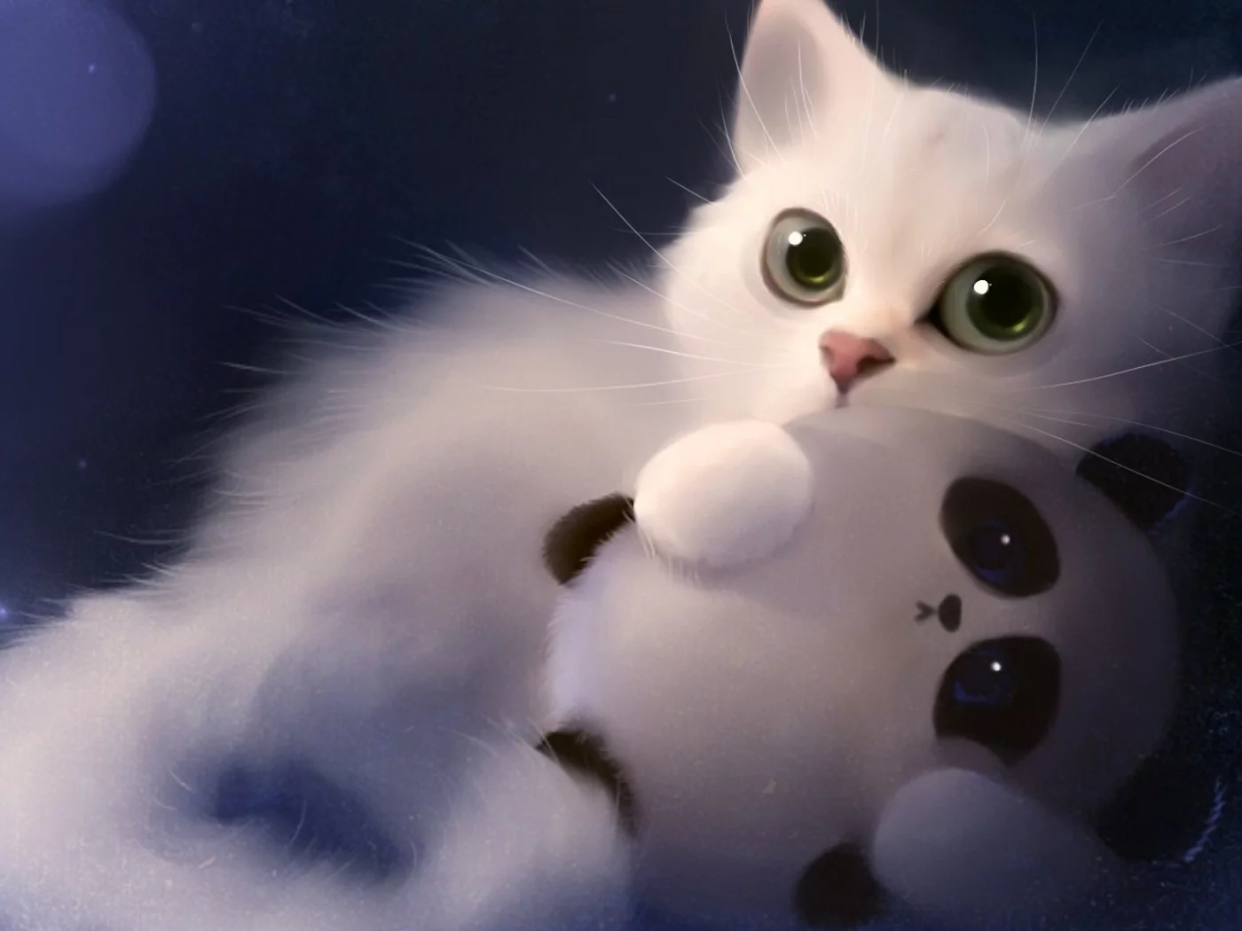 kitten, toy, art, drawing