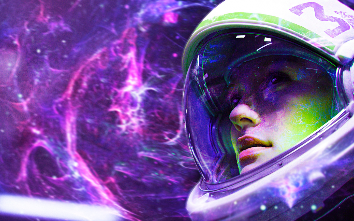 space, astronaut, girl