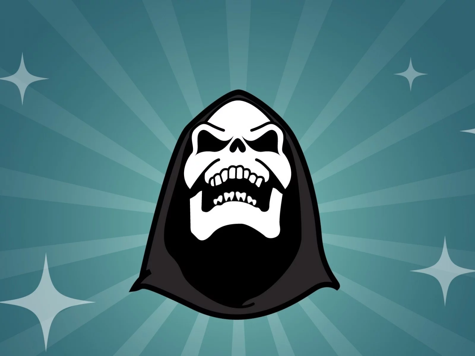 skull, black, white, vector