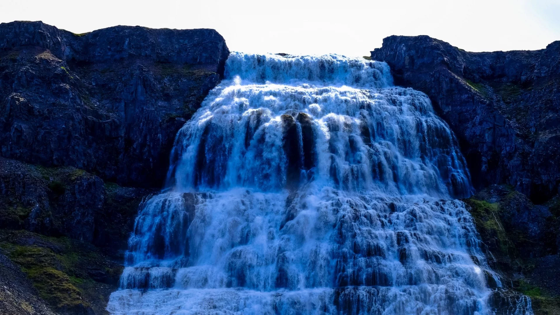 nature, waterfall, water