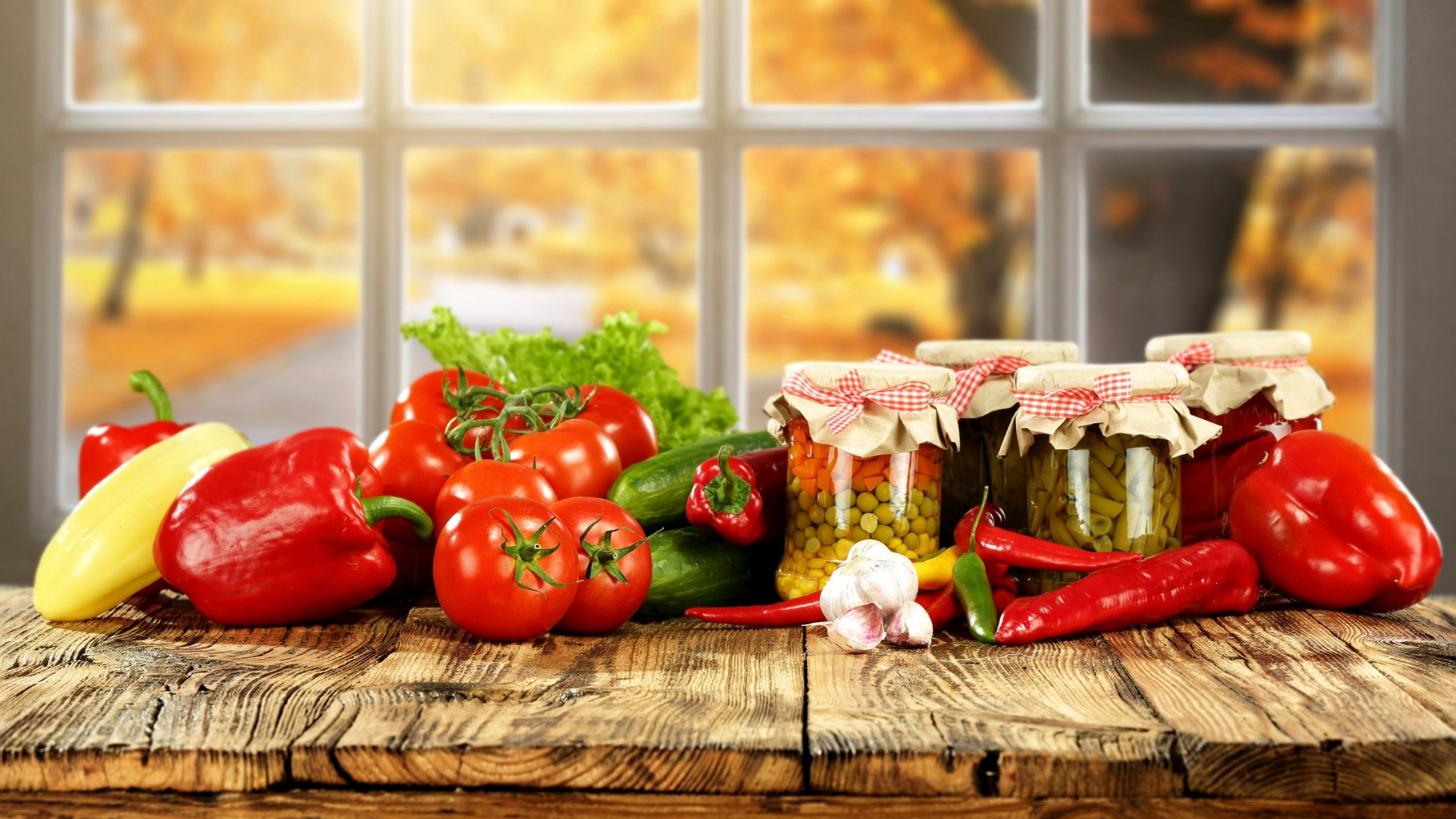 vegetables, pepper, tomato, jar, preparation, cucumber, garlic