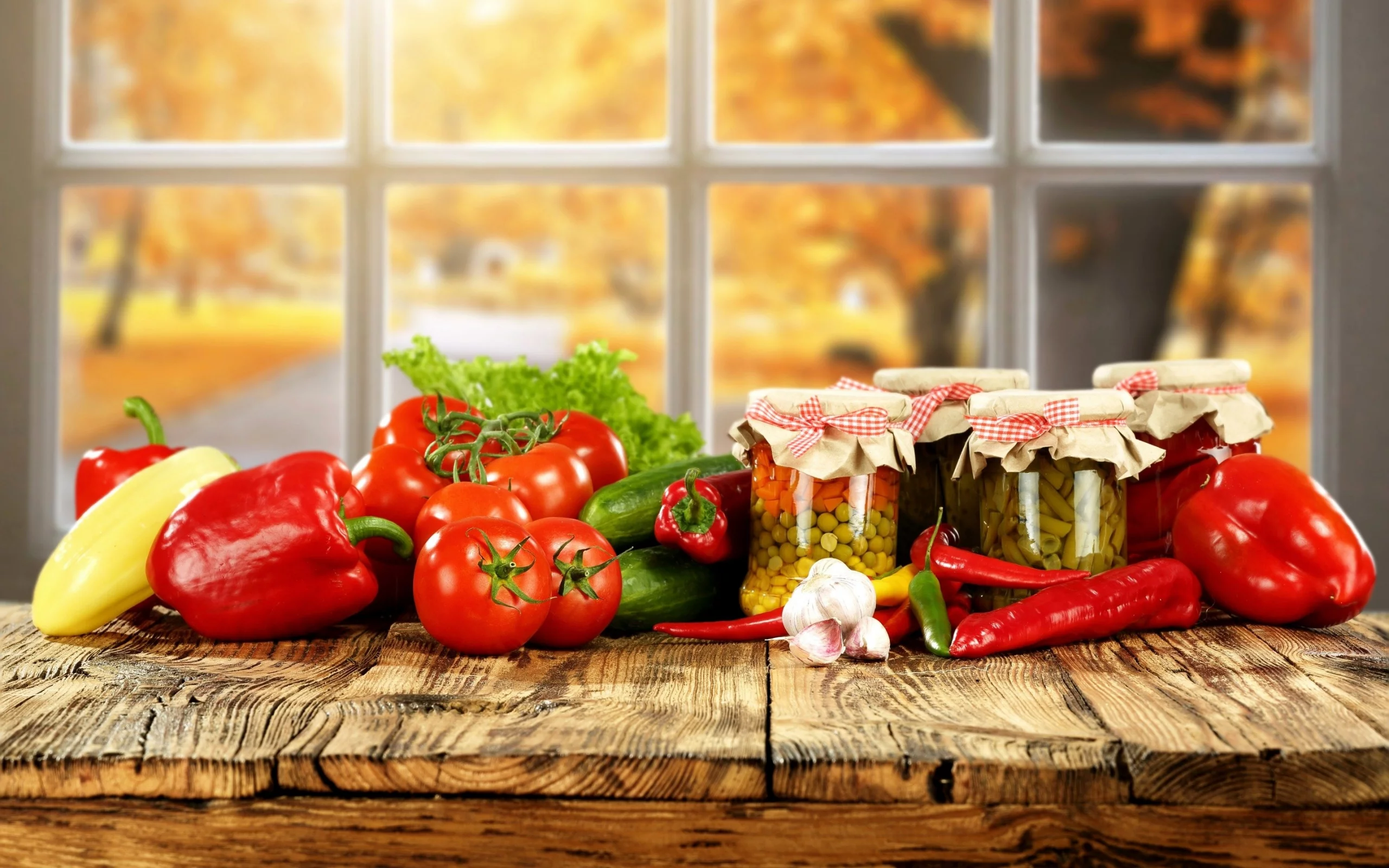 vegetables, pepper, tomato, jar, preparation, cucumber, garlic