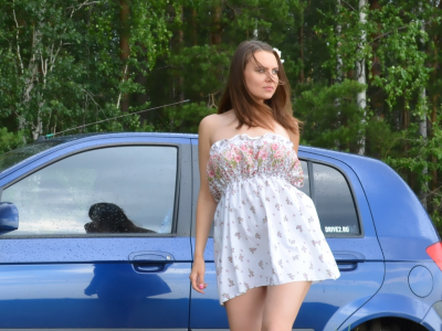 girl, beautiful, model, auto