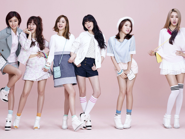 music, band, girls, asian, dal shabet, knee socks, shorts, skirt, sneakers