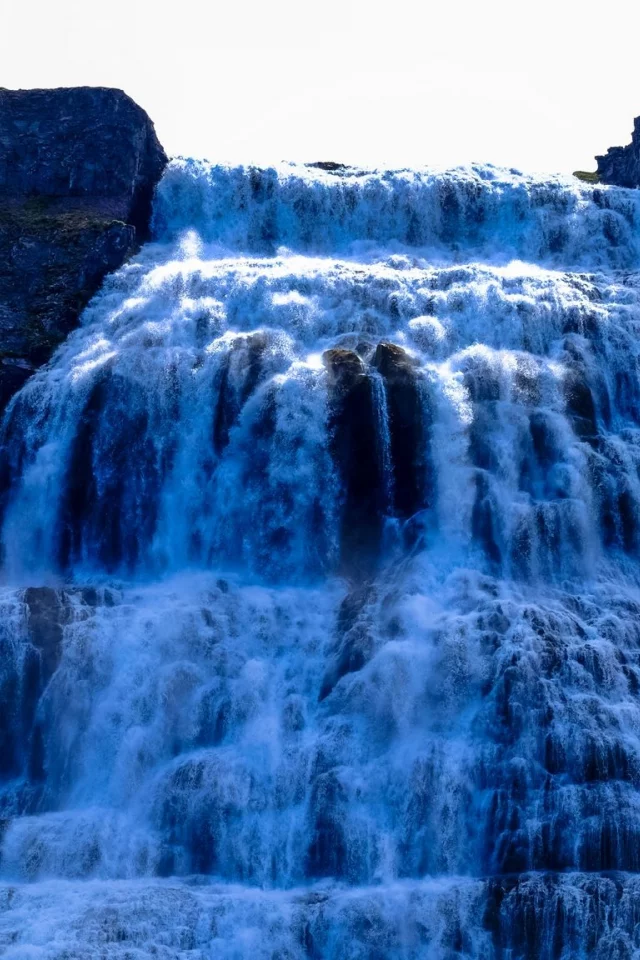 nature, waterfall, water