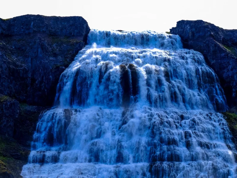 nature, waterfall, water