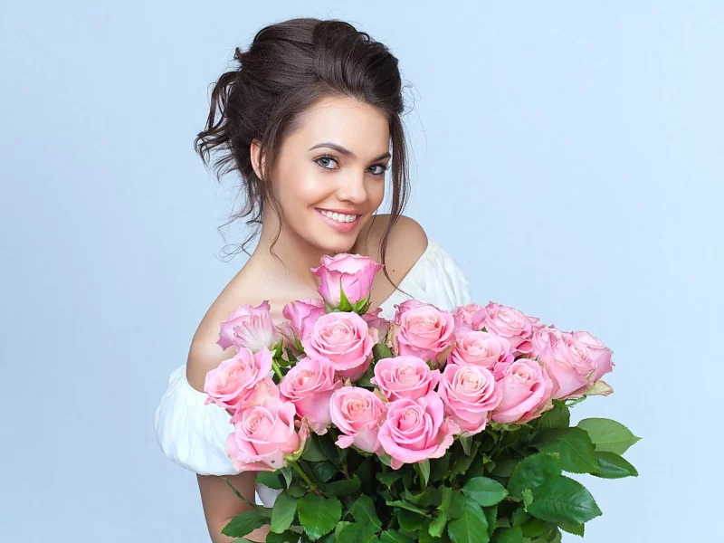 girl, beautiful, flowers