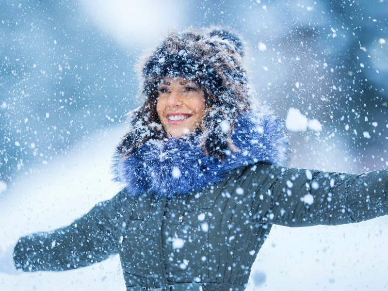 girl, beautiful, smile, winter