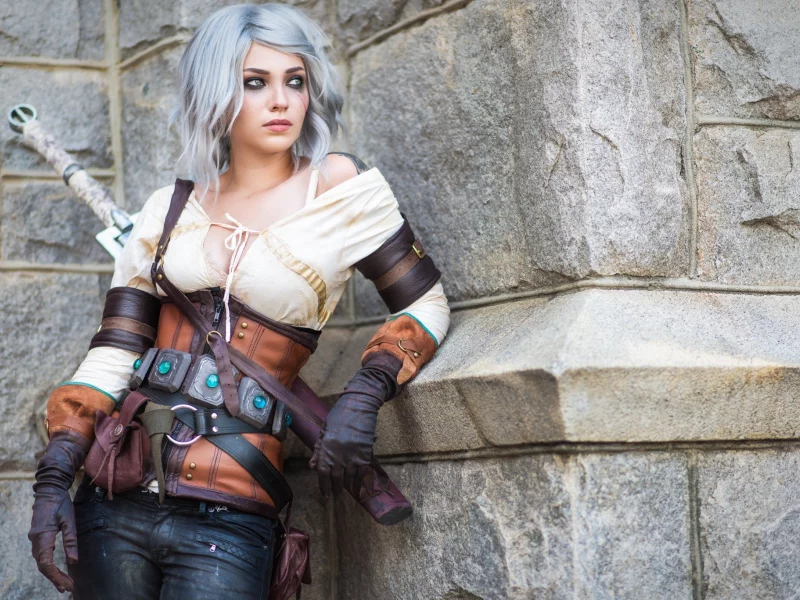 girl, beautiful, cosplay cirilla