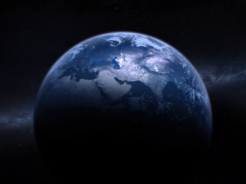 earth, milky way, astronomy, digital, composition, dark