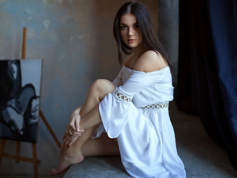 girl, beautiful, brunette