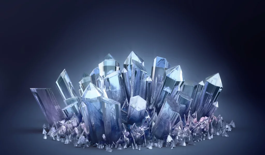 crystal, 3d, crystals, 3d crystal, blue crystal