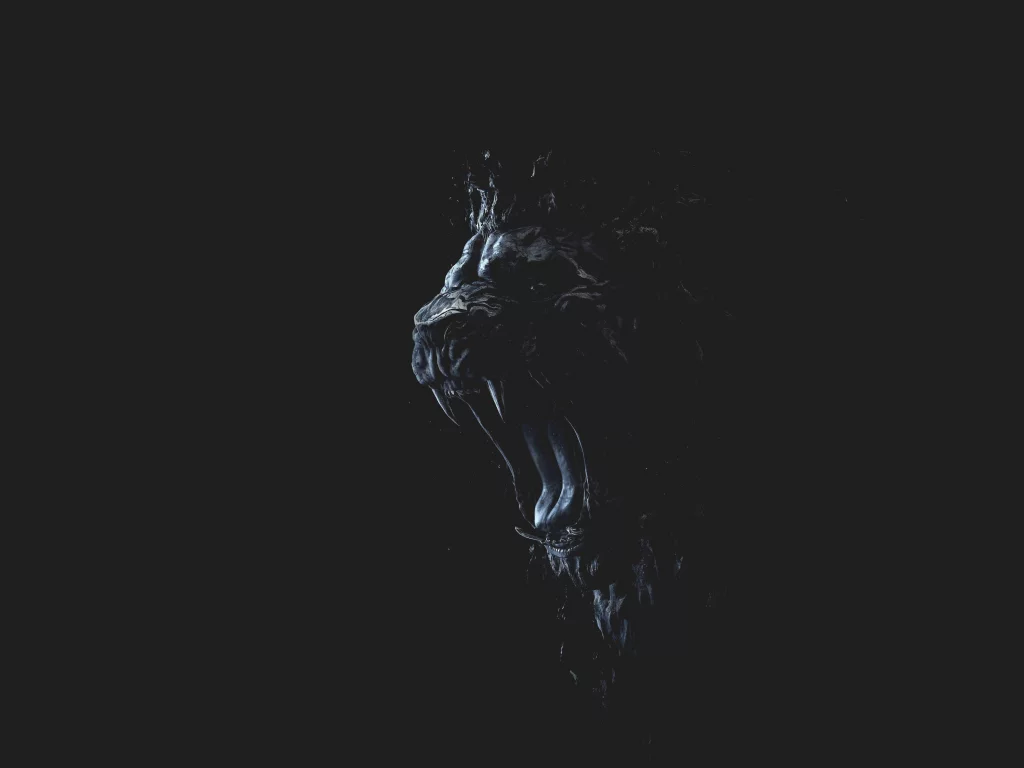 lion, beast, mouth, fangs