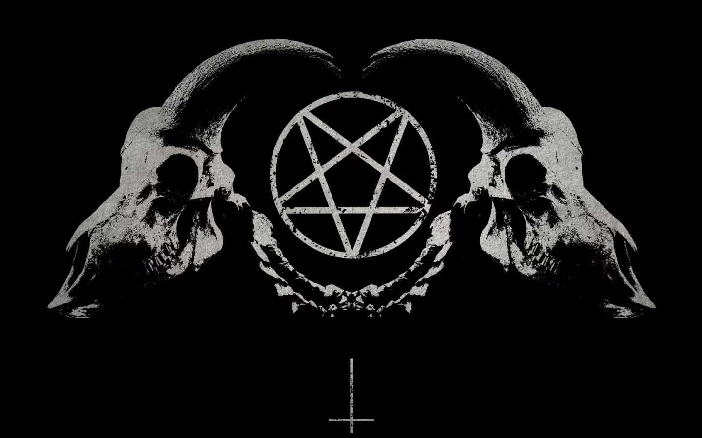 satan, pentagram, demon, skull