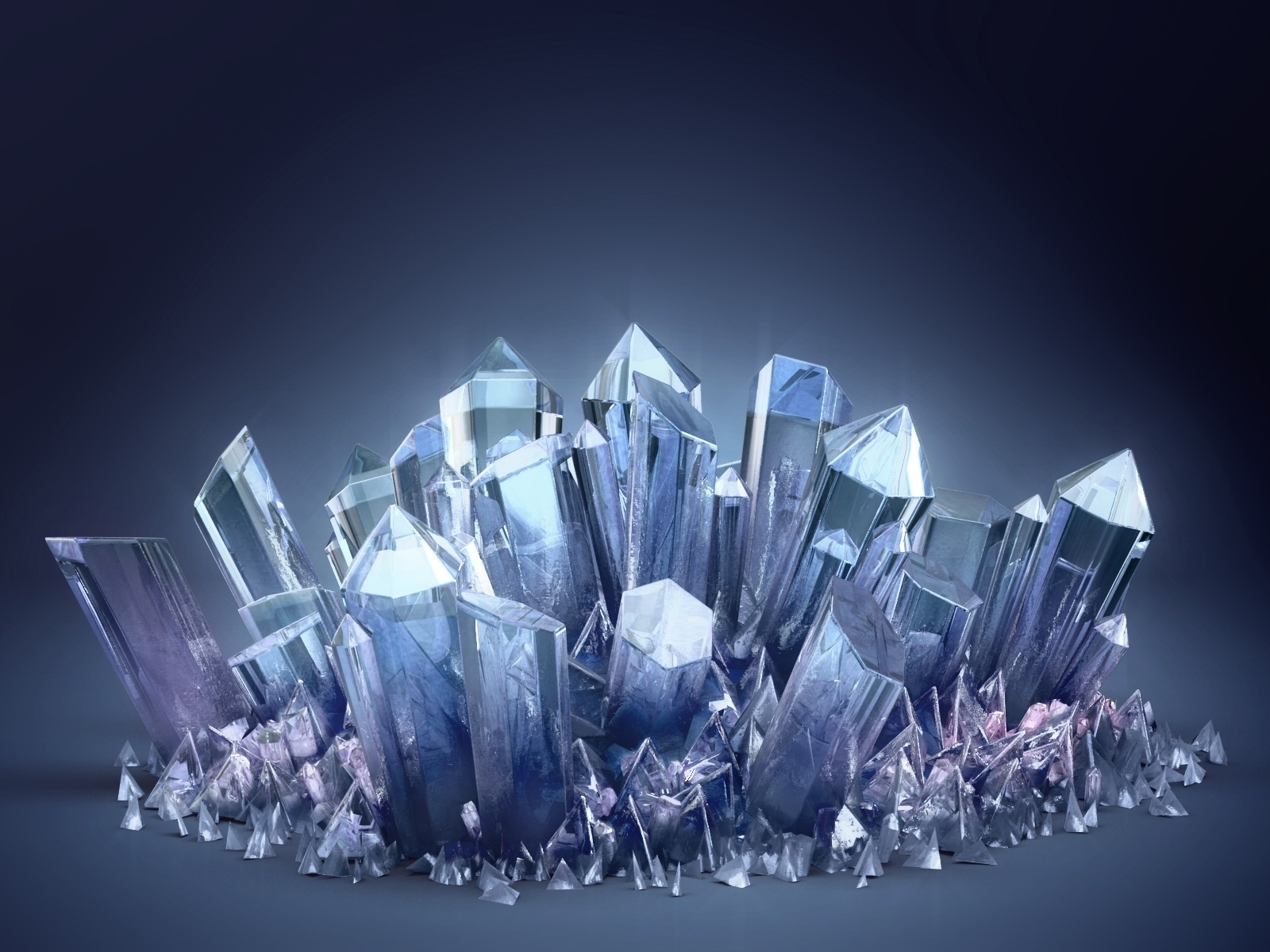 crystal, 3d, crystals, 3d crystal, blue crystal