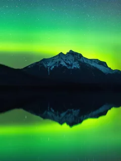 mountains, green, sky