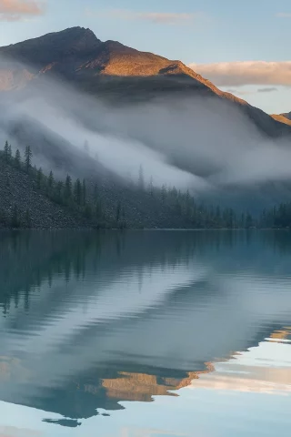 siberia, altai, lake, mountains, forest
