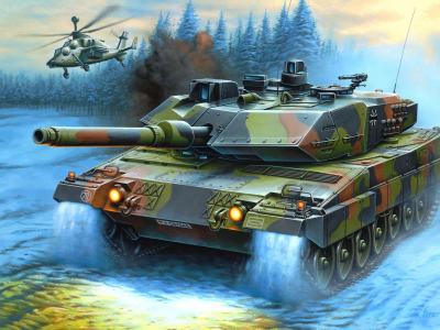 leopard 2, tank, revell, armored car, gun turret