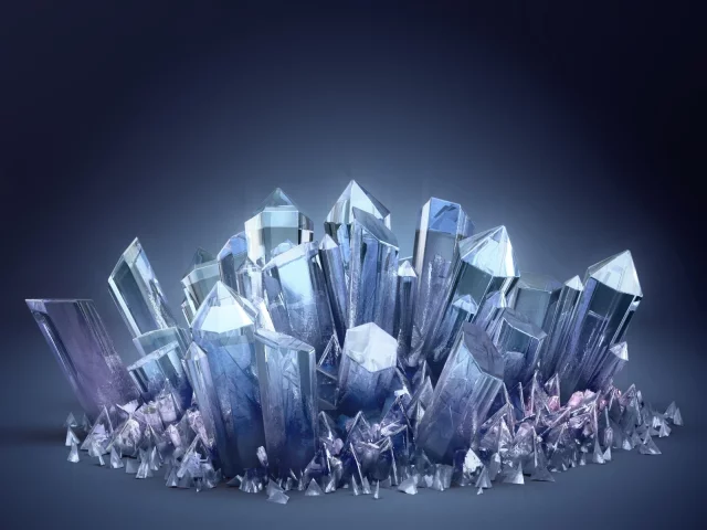 crystal, 3d, crystals, 3d crystal, blue crystal