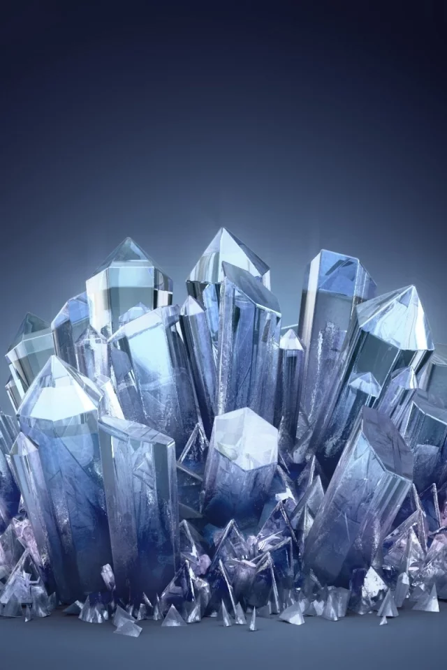 crystal, 3d, crystals, 3d crystal, blue crystal