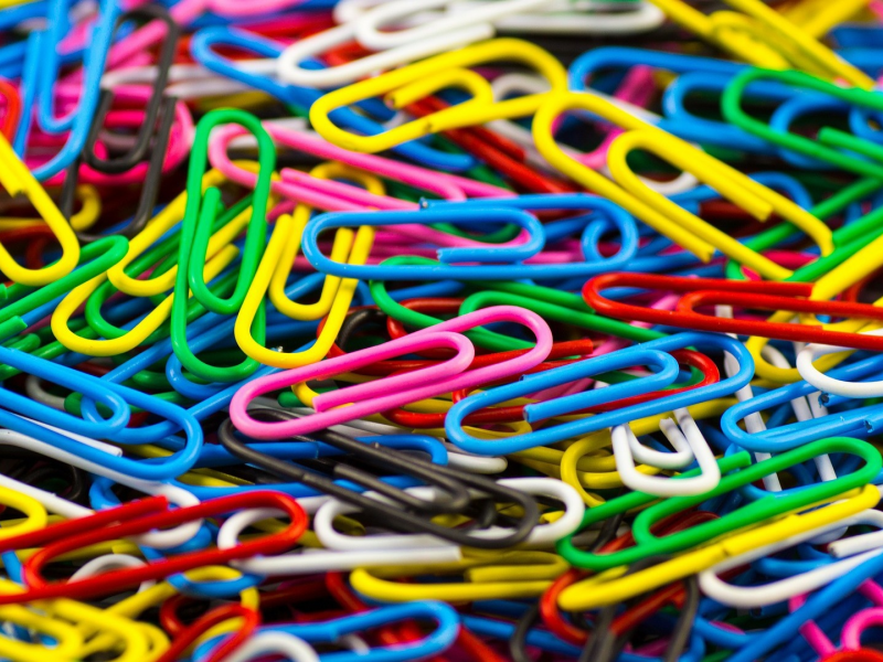 paper clip, paper clips, colored