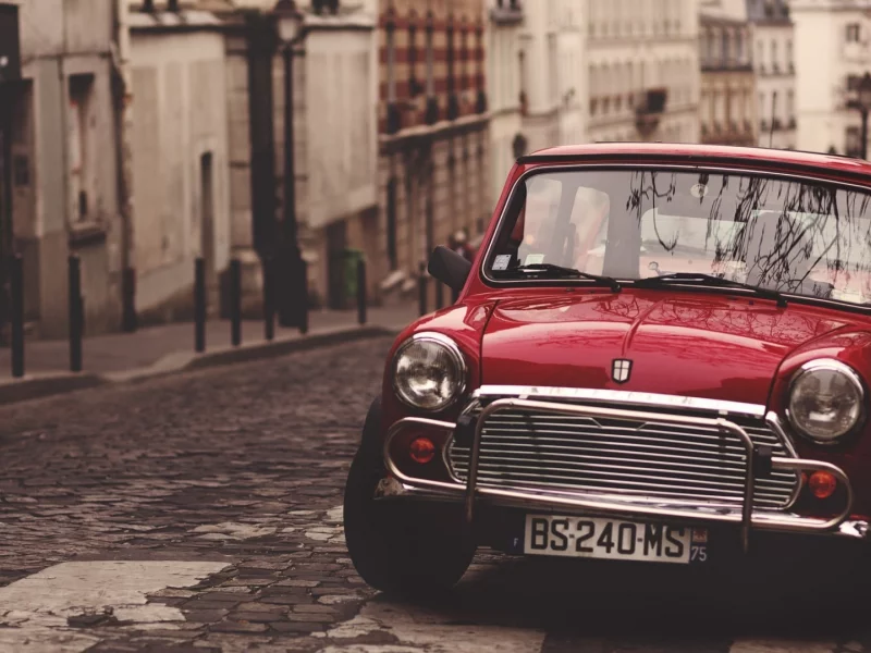 car, street, mini cooper, british