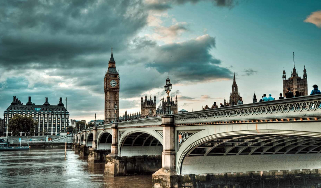 big ben, britain, westminster bridge, london, sky, river, thames, clock