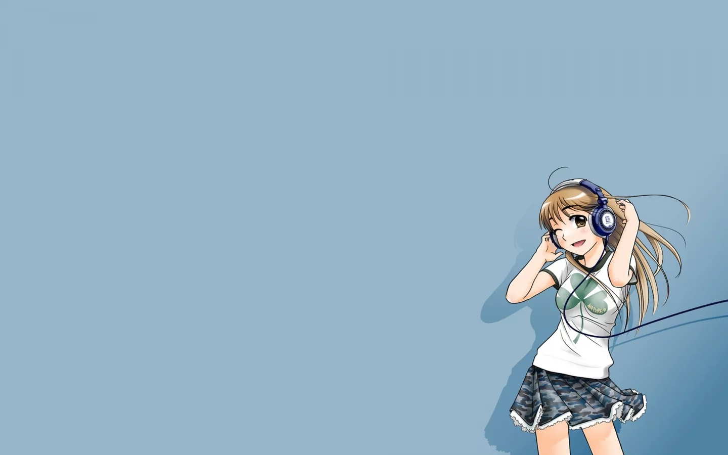 anime, girl, fun, music, headphones